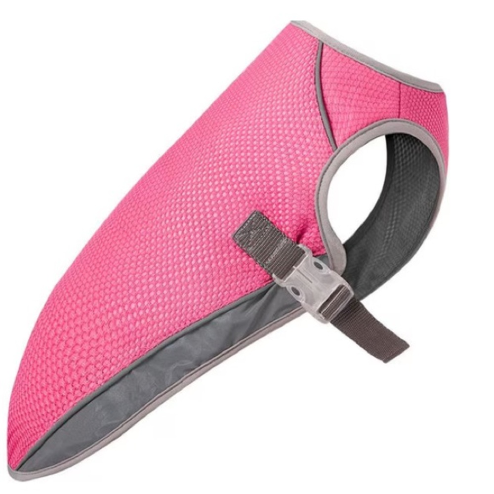 - Canada Pooch Chill Seeker dog cooling vest size 16 NWT pink and gray